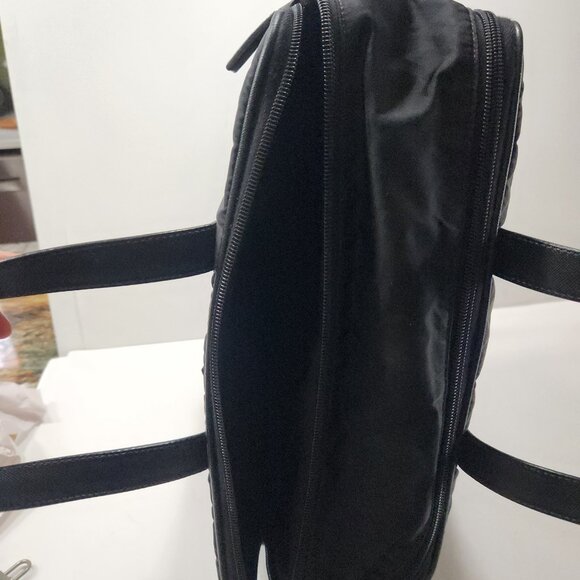 Prada Tessuto Convertible Business Bag VA0611 Black Nylon/Saffiano Leather Trim - Picture 6 of 16